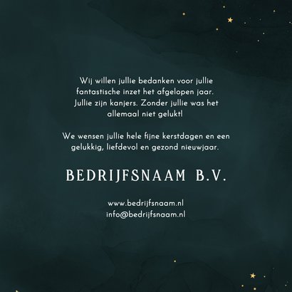 Zakelijke kerstkaart jij bent goud waard bedankt 3