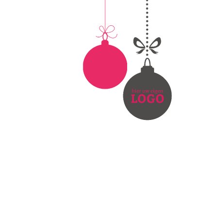 Zakelijke kerstkaart kerstbal foto 2