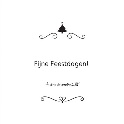 Zakelijke kerstkaart kerstbal zw 3
