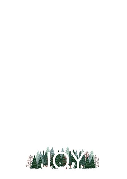 Zakelijke kerstkaart kerstbomen hip Achterkant