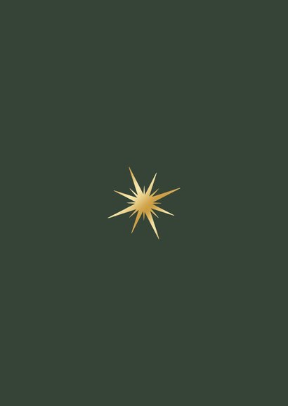 Zakelijke kerstkaart kerstboom foto gouden sterren logo Achterkant