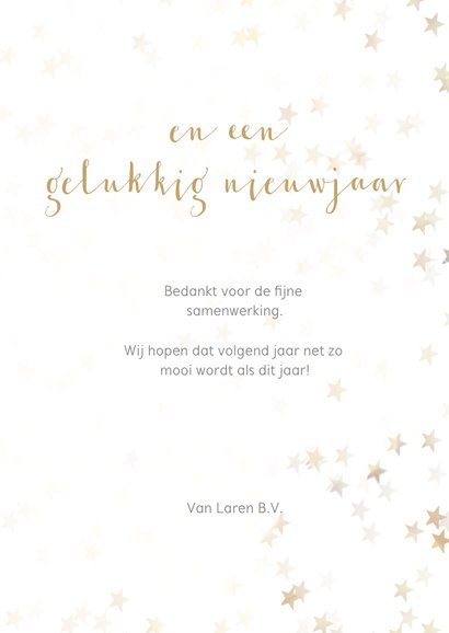 Zakelijke kerstkaart kerstboom goud - BK 3