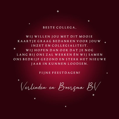 Zakelijke kerstkaart kerstboom vuurvonken 3