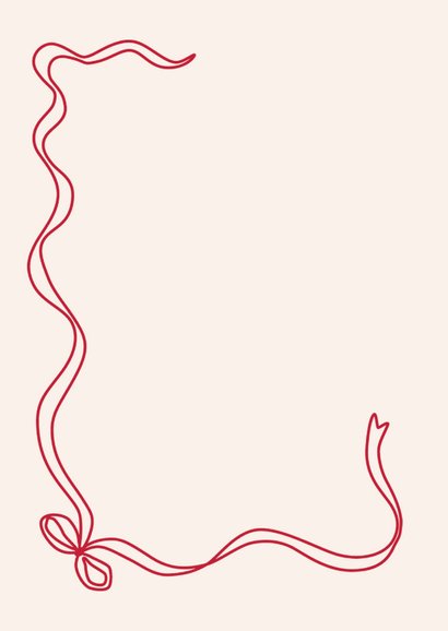 Zakelijke kerstkaart klassiek met strikje en ruit 2