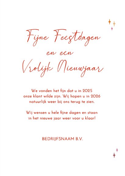 Zakelijke kerstkaart kleurrijk sterren jaartallen bedankt 3