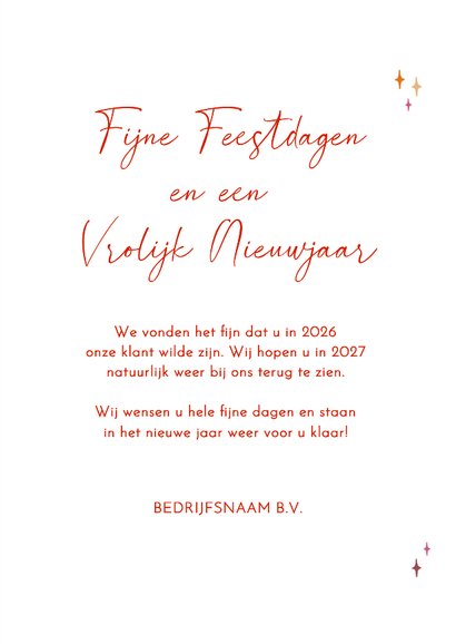 Zakelijke kerstkaart kleurrijk sterren jaartallen bedankt 3