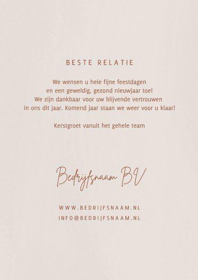 Zakelijke kerstkaart koper 2026 fotocollage en logo 3