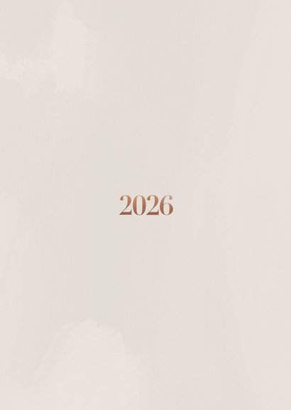 Zakelijke kerstkaart koper 2026 fotocollage en logo Achterkant