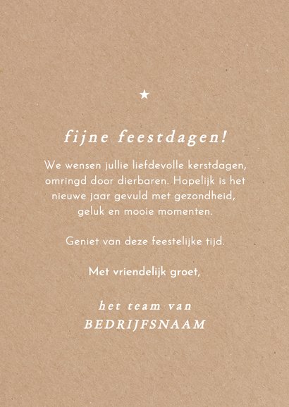 Zakelijke kerstkaart kraft fotocollage medewerkers 3