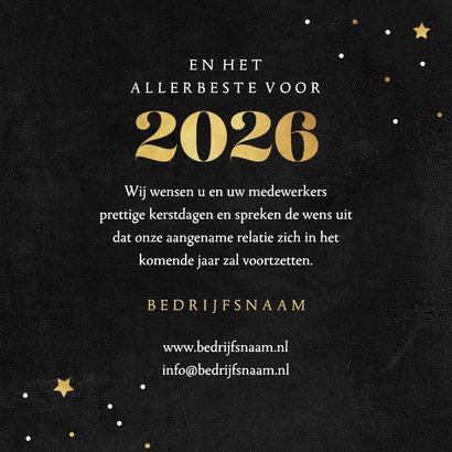 Zakelijke kerstkaart krijt goud sierlijk sterren foto's 3