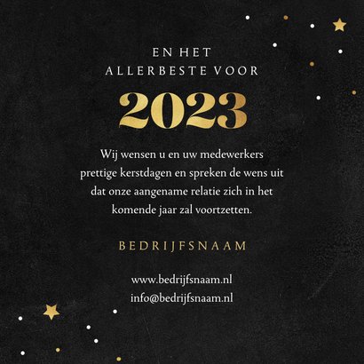 Zakelijke kerstkaart krijt goud sierlijk sterren foto's 3