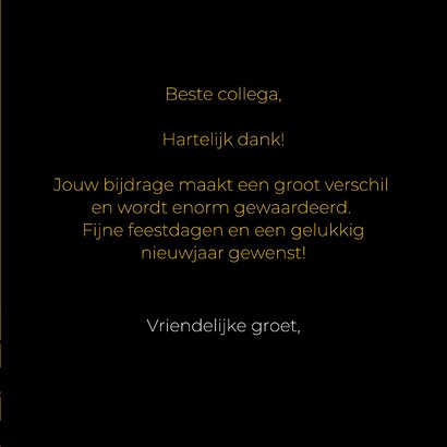 Zakelijke kerstkaart label goud 2026 3