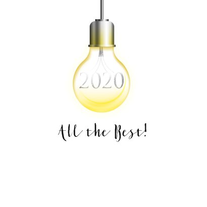 Zakelijke kerstkaart lichtpeertjes 2020 2