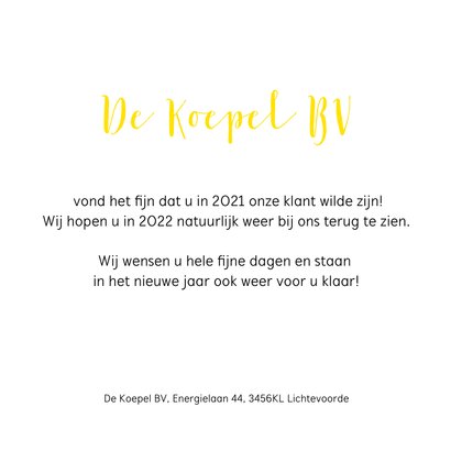 Zakelijke kerstkaart lichtpeertjes 2023 3