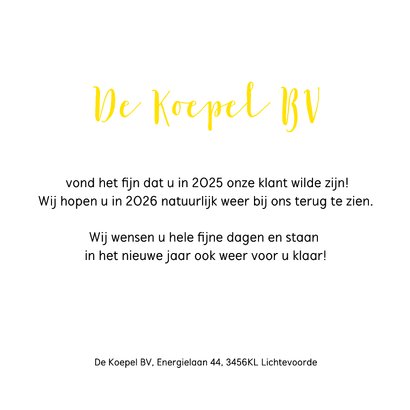 Zakelijke kerstkaart lichtpeertjes 2026 3