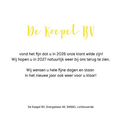 Zakelijke kerstkaart lichtpeertjes 2027 3