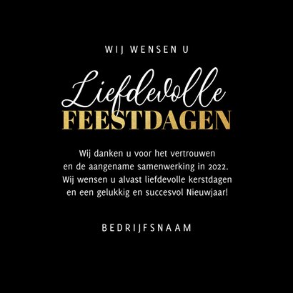 Zakelijke kerstkaart liefdevolle feestdagen hartje sterren 3