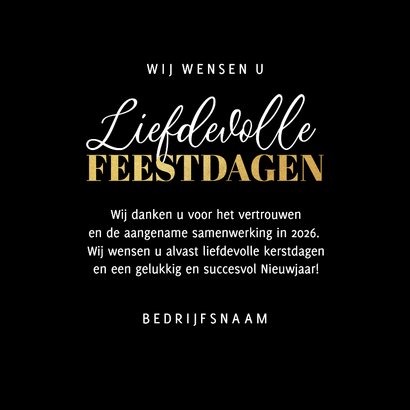Zakelijke kerstkaart liefdevolle feestdagen hartje sterren 3