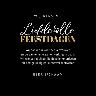 Zakelijke kerstkaart liefdevolle feestdagen hartje sterren 3