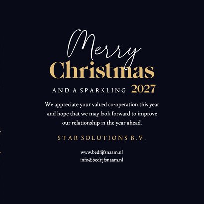 Zakelijke kerstkaart maan sterren glitters sparkling logo 3
