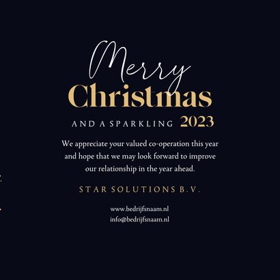 Zakelijke kerstkaart maan sterren glitters sparkling logo 3