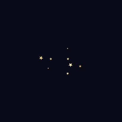Zakelijke kerstkaart maan sterren glitters sparkling logo Achterkant