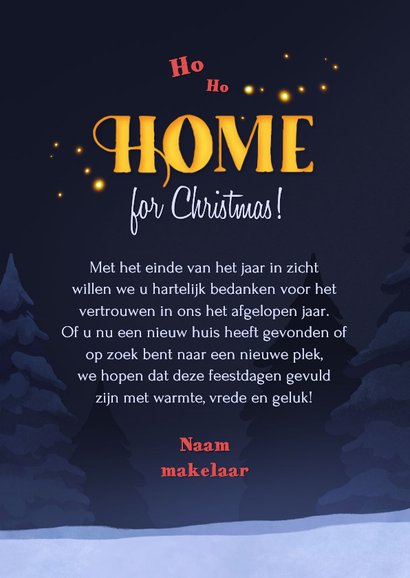 Zakelijke kerstkaart makelaar huis kerst illustratie 3