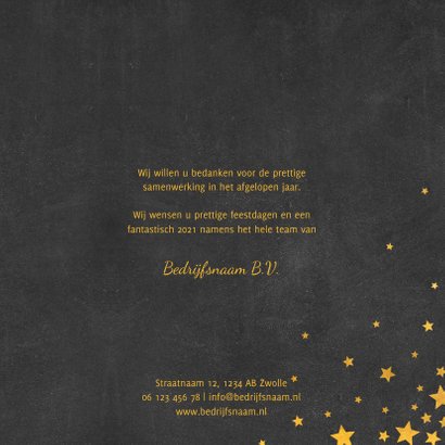 Zakelijke kerstkaart meertalig met logo en sterren 3