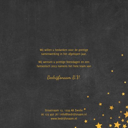 Zakelijke kerstkaart meertalig met logo en sterren 3