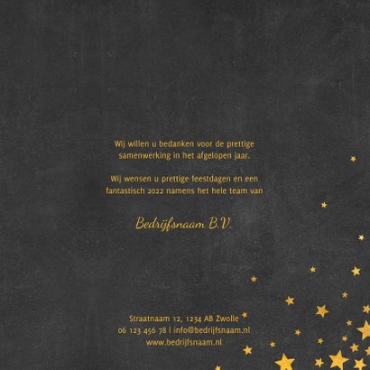Zakelijke kerstkaart meertalig met logo en sterren 3