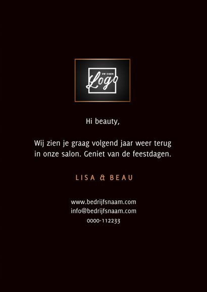 Zakelijke kerstkaart merry christmas boom beautiful 3
