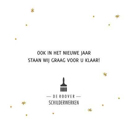 Zakelijke kerstkaart merry christmas gouden sterren 3