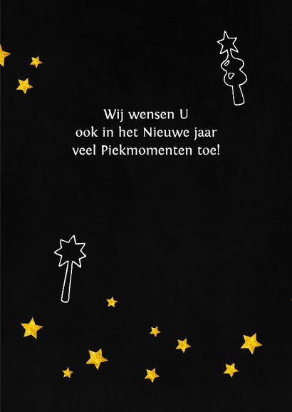 Zakelijke kerstkaart met een kerstwens met pieken 3