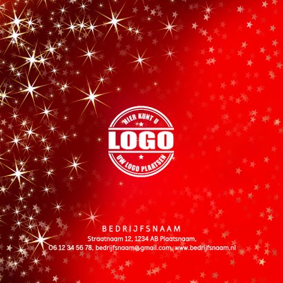 Zakelijke kerstkaart met een rode sfeervolle achtergrond 2