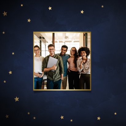 Zakelijke kerstkaart met feestelijke sterren Merry Christmas 2