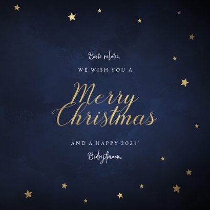 Zakelijke kerstkaart met feestelijke sterren Merry Christmas 3