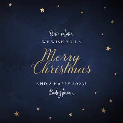 Zakelijke kerstkaart met feestelijke sterren Merry Christmas 3