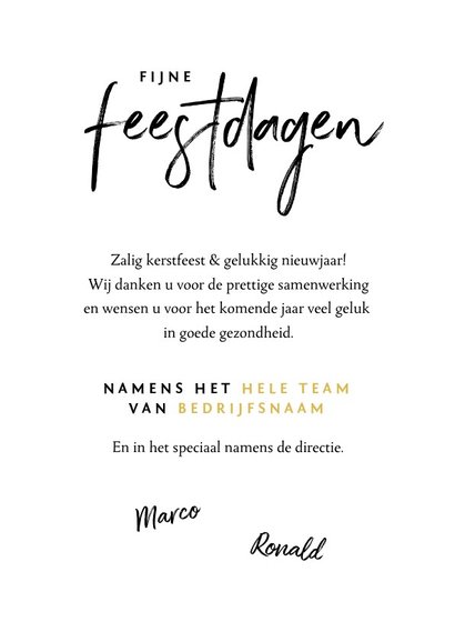 Zakelijke kerstkaart met fotocollage van alle hoogtepunten 3
