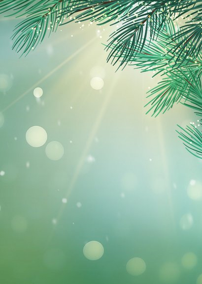 Zakelijke kerstkaart met gekleurde kristallen kerstballen Achterkant