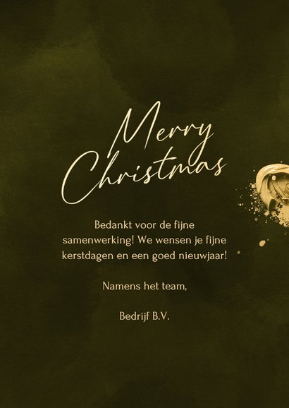Zakelijke kerstkaart met geschilderde ster en logo 3