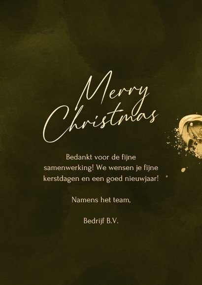 Zakelijke kerstkaart met geschilderde ster en logo 3