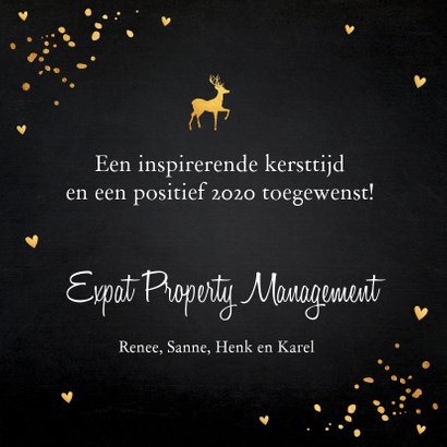 Zakelijke kerstkaart met gouden confetti 3