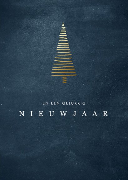 Zakelijke kerstkaart met gouden kerstboom en sterren 3