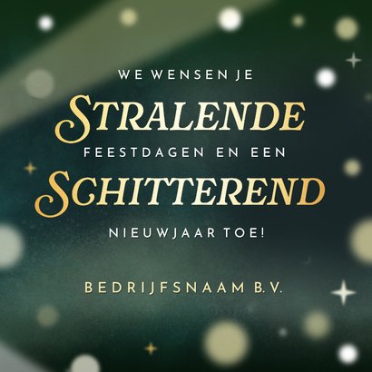 Zakelijke kerstkaart met jaartal en discobal - stralend 2026 3