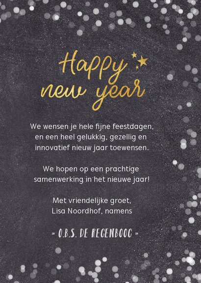 Zakelijke kerstkaart met krijtbord achtergrond en foto 3