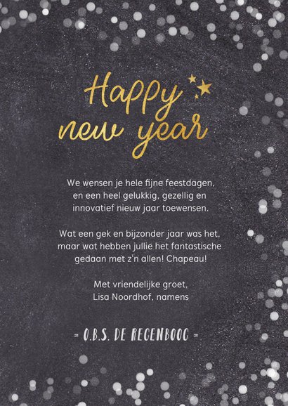 Zakelijke kerstkaart met krijtbord achtergrond en foto 3