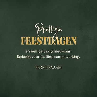Zakelijke kerstkaart met sterren bedankt logo groen foto 3