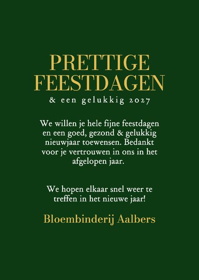 Zakelijke kerstkaart met stijlvol kader takjes 3