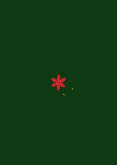 Zakelijke kerstkaart met stijlvol kader takjes Achterkant