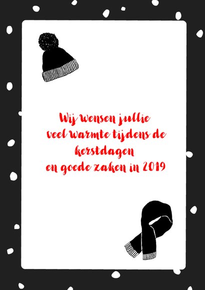 Zakelijke kerstkaart met warme muts 3
